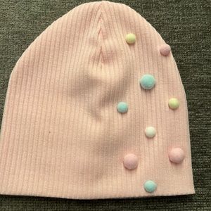 COPY - Girls ribbed hats.  Stretchy material.  Available in 2 sizes. 42-44cm  5…